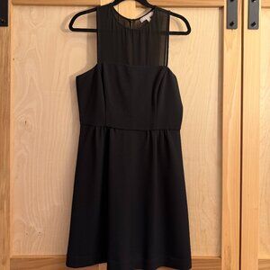 Banana Republic Black Sleeveless Dress w/ Sheer Yoke – Size 10